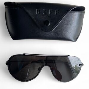 Diff Eyewear Imani Black Aviator Style Glasses